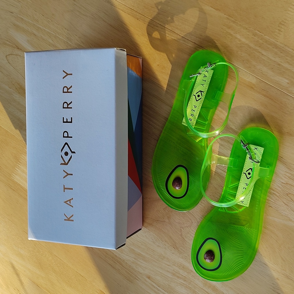 🥑 Katy Perry Geli Jelly Shoes. Avocado. New in The Box! Size 6 - Picture 8 of 9